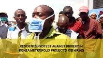 Residents protest against bribery claims in Konza metropolis project's jobs hiring