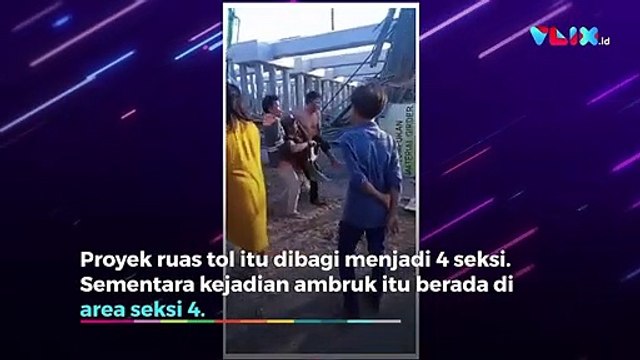Detik-detik Usai Proyek Tol Cibitung-Cilincing Ambruk