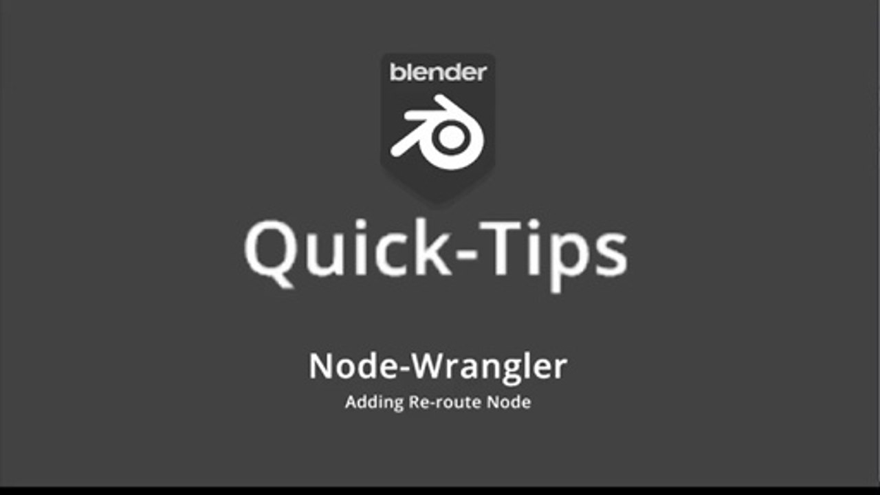Adding Node Re-route in Node Editor (Blender 2.79)