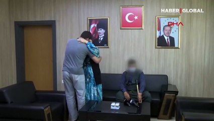 İkna yoluyla teslim olan PKK'lı ailesiyle buluştu
