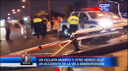 Download Video: Un ciclista falleció y otro quedó herido tras ser atropellados por un automóvil en la vía a Samborondón