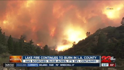 Lake Fire burns 19,026 acres, 38% contained