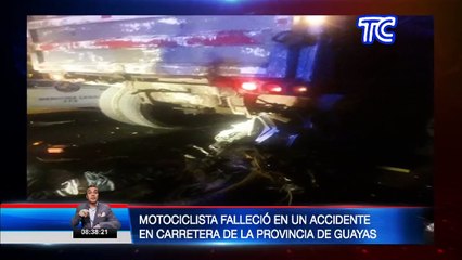 Tải video: Motociclista falleció en un accidente de tránsito registrado en la carretera de Lomas de Sargentillo, provincia del Guayas