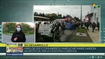 Comuneros mapuche en Chile marchan en apoyo al machi Celestino Córdova