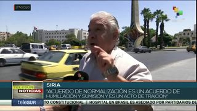 Siria rechazan acuerdo entre Emiratos Árabes e Israel