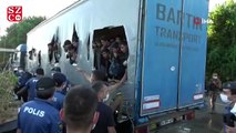 Samsun'da tırda 115 kaçak göçmen susuzluktan bitkin halde bulundu