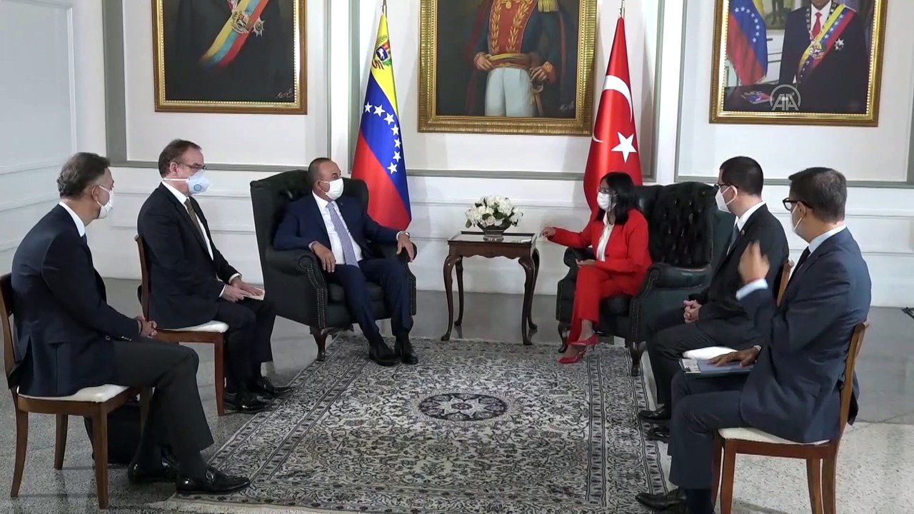 Çavuşoğlu, Venezuela Cumhurbaşkanı Başyardımcısı Rodriguez ile görüştü - CARACAS