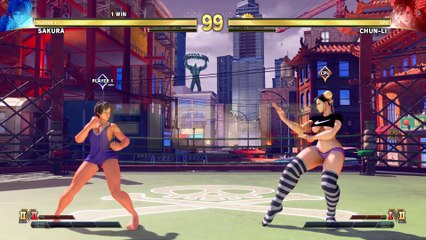 Street Fighter V - Sakura vs Chun Li - Gameplay