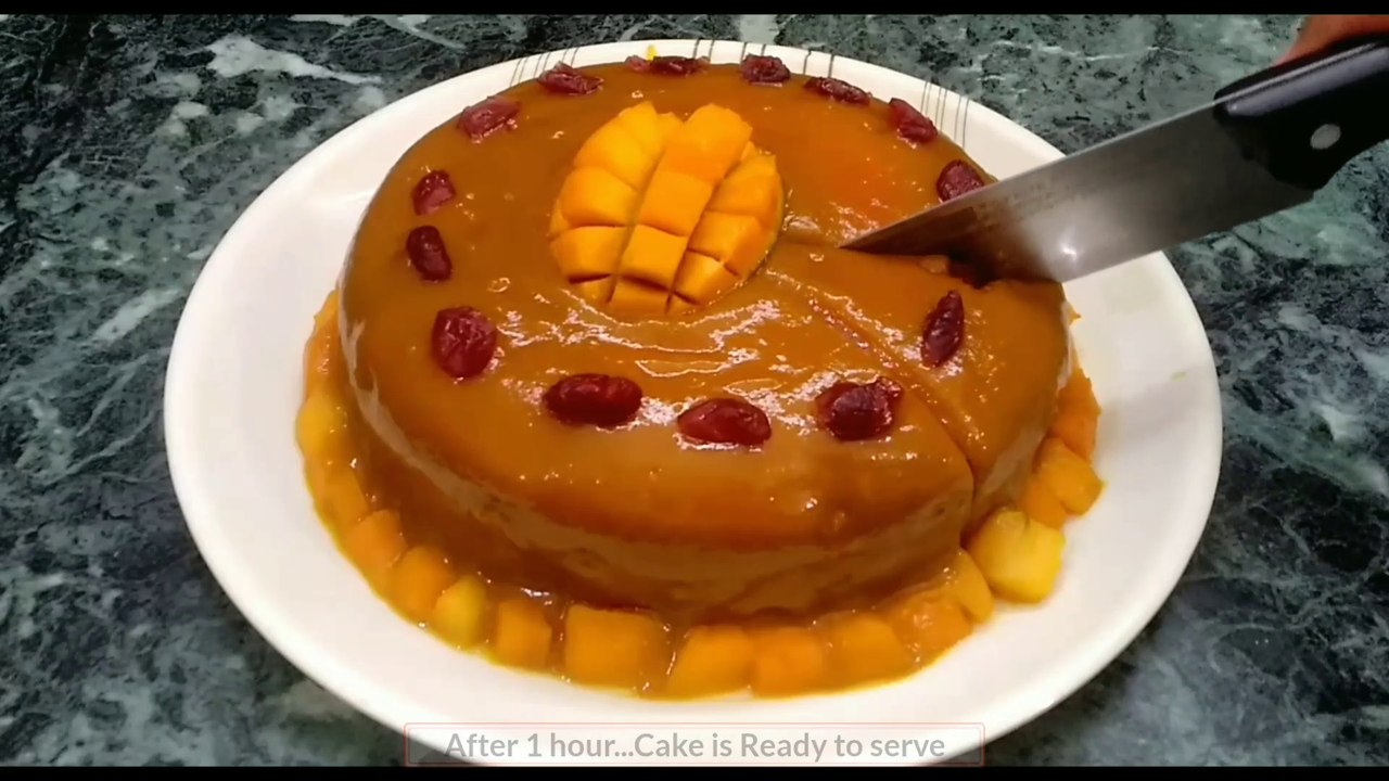 Mango Glaze Cake | Eggless Mango Cake without oven, Butter Paper, Cream, Condensed Milk, Butter, Curd | Informative Kitchen | Ripa's Kitchen