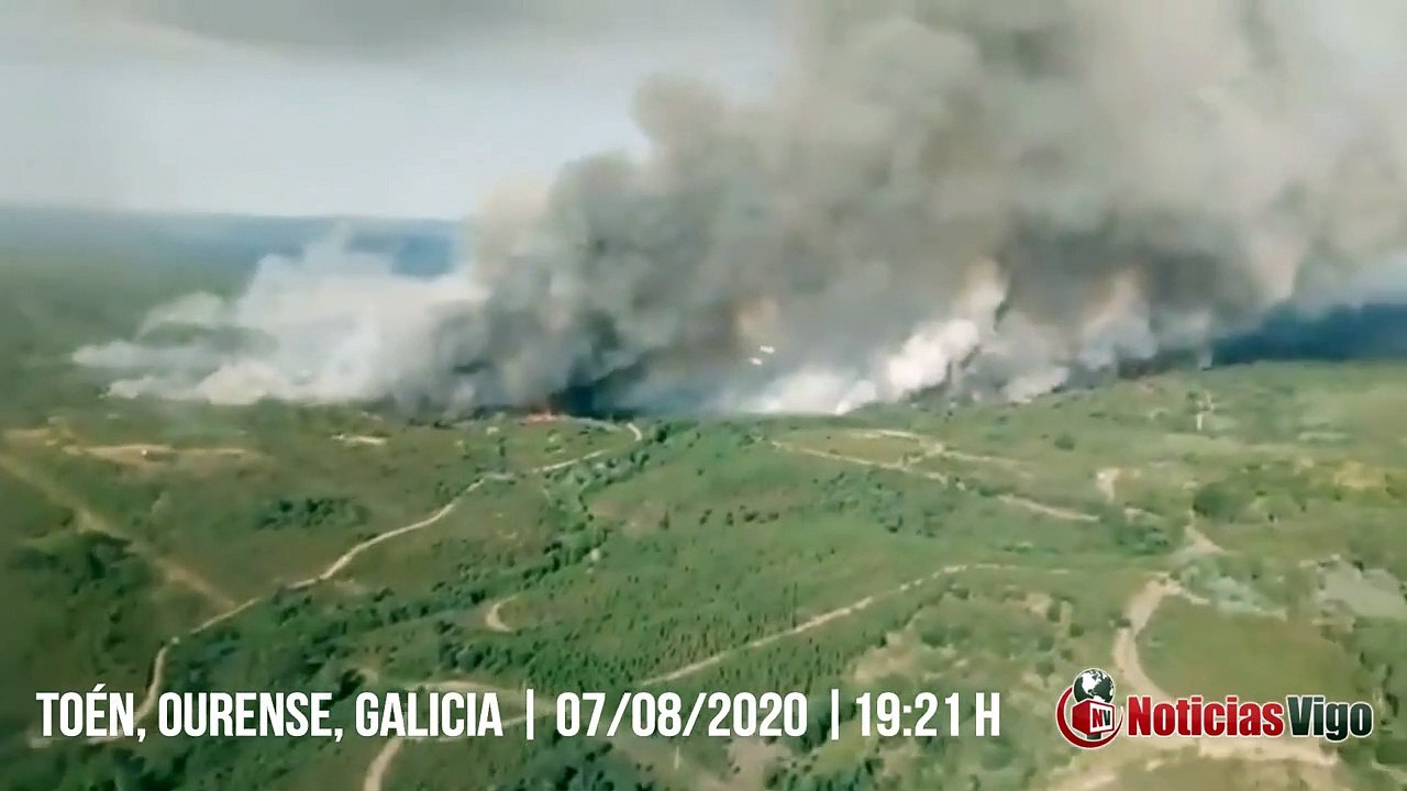 Incendio no concello ourensan de Toen, parroquia de Moreiras