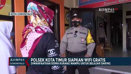 Siapkan Wifi Gratis, Polsek Kota Timur Dimanfaatkan Siswa Belajar Daring