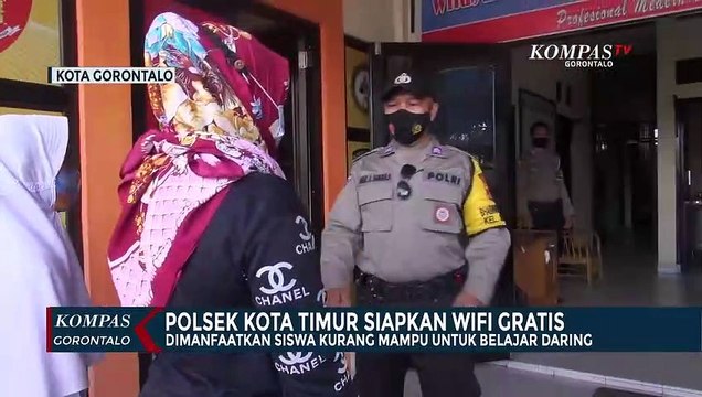 Siapkan Wifi Gratis, Polsek Kota Timur Dimanfaatkan Siswa Belajar Daring