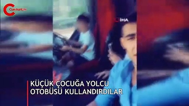 Küçük çocuğun yolcu otobüsünü kullanması pes dedirtti