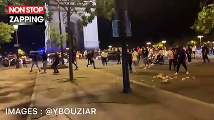 Affrontements entre supporters du PSG et CRS sur les Champs-Elysées après le match du PSG (Vidéo)