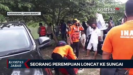 Perempuan Muda Terjun Ke Sungai