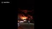 Huge blaze erupts at Poly-America warehouse near Dallas,Texas