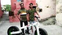 DIY dad builds cool bike for his son in northern India