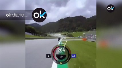 Así se vio el terrible accidente de Zarco desde la moto de Rossi