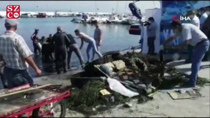 Denizden balık hariç her şey çıktı