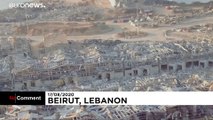 دو هفته بعد از انفجار بیروت؛ تصاویر پهپادی از زندگی در خانه‌های بی در و پیکر