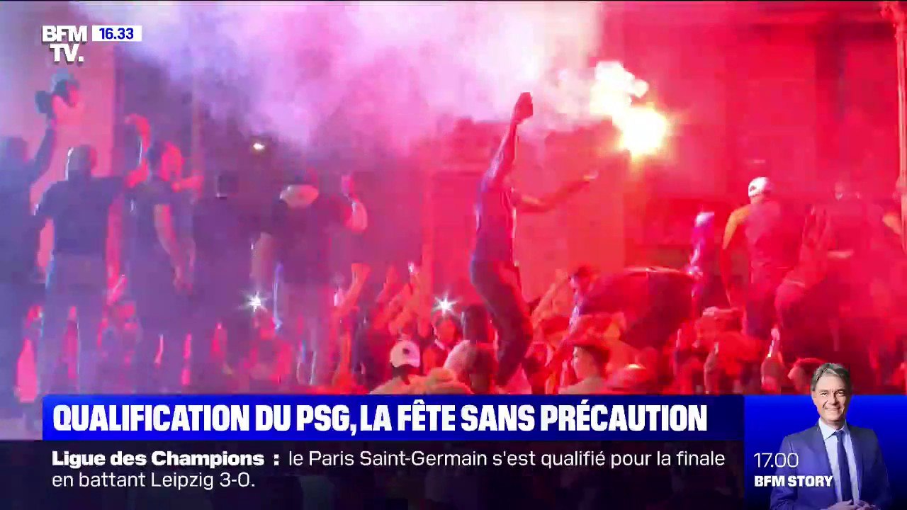 Paris: de nombreux supporters ont fêté la quali...
