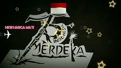 GRAFFITI ART LOGO HUT RI KE 75 TAHUN INDONESIA MERDEKA