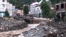 Sel nedeniyle yıkılan köprüde çalışmalar devam ediyor - GİRESUN