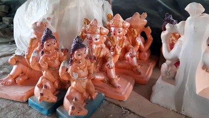 विघ्नहर्ता घर-घर में विराजने के लिए बेताब, कोरोना से मूर्तिकला पर असर दिखा