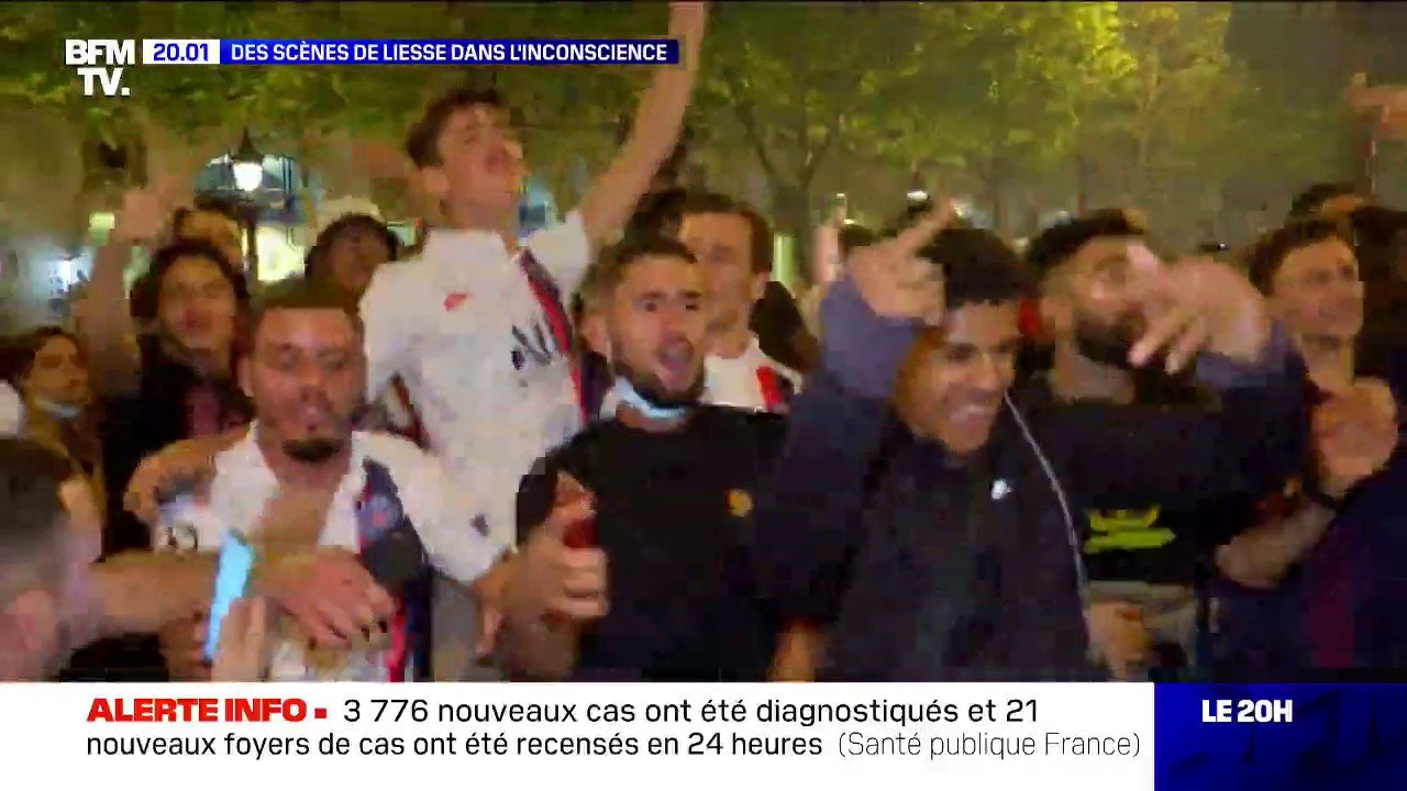 Coronavirus: les scènes de liesse après la qualification du PSG inquiètent