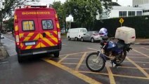 Motociclista fica ferido em colisão no Bairro Alto Alegre