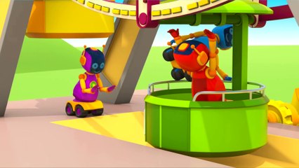 Léo le camion curieux. Dessin animé éducatif pour enfants. Assemblage d'un hélicoptère