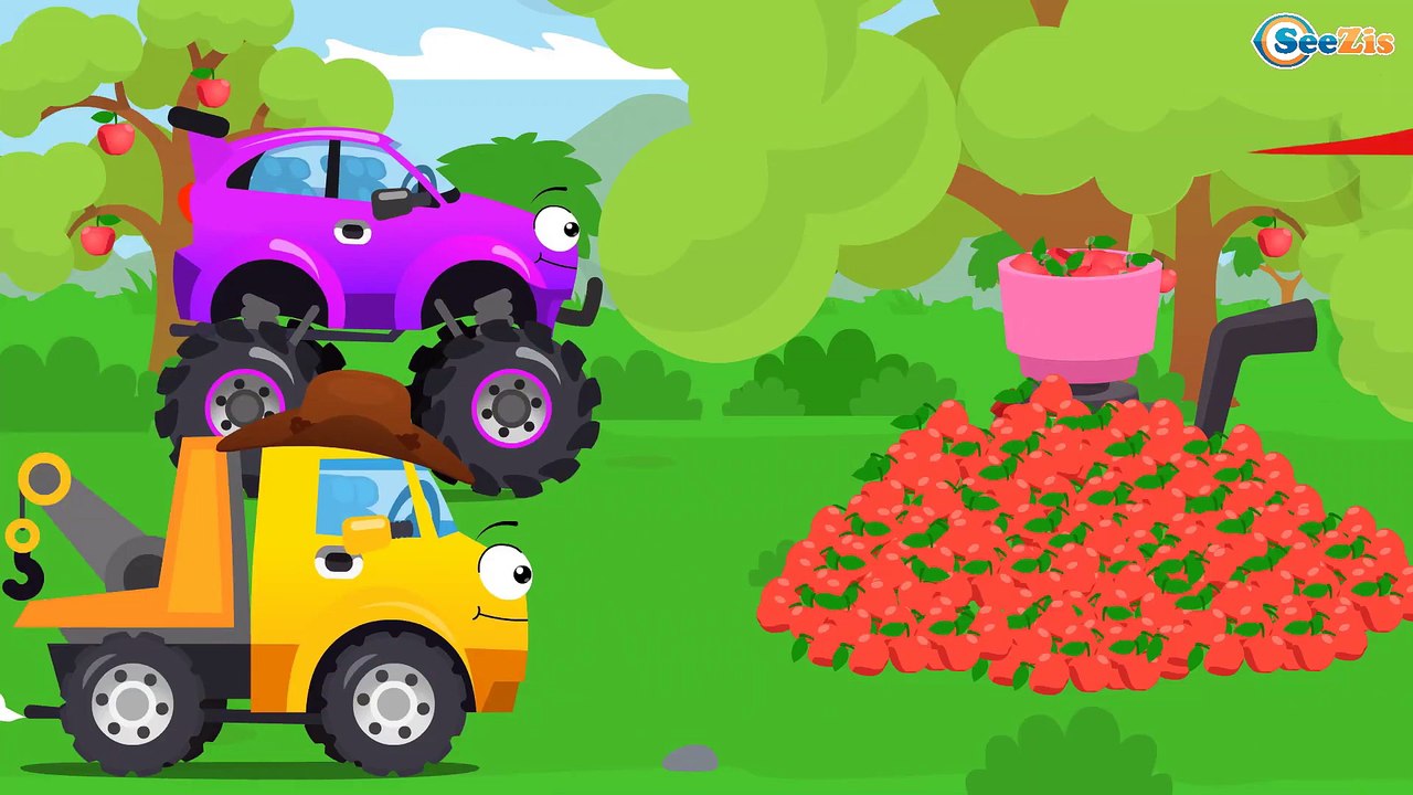 Les Camion Monstres qui jouent au ballon - Cars Stories - Dessin animé pour les Enfants