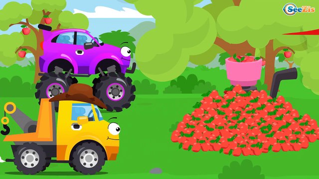 Les Camion Monstres qui jouent au ballon - Cars Stories - Dessin animé pour les Enfants