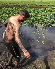 Saving a Bird Stuck in Mud