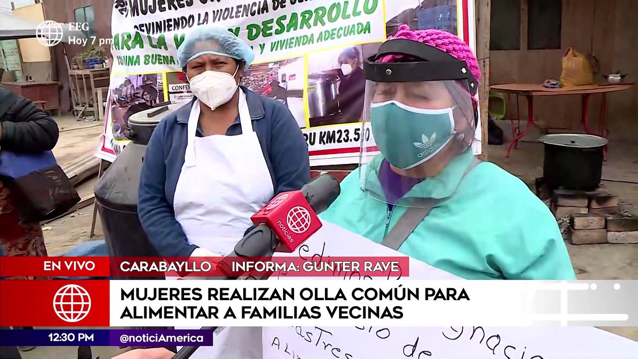 Mujeres realizan olla común para alimentar a familias vecinas | Edición Mediodía (HOY)