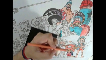 speed drawing manga one piece!!!!
