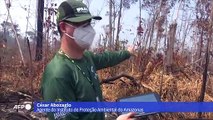 Bombeiros e soldados combatem incêndios na Amazônia