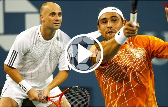 Agassi y una lección de tenis ante Marcos Baghdatis que quedó para la historia
