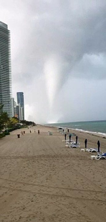 Waterspout Touches Down on Florida Beach