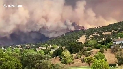 River Fire In Salinas, Calif grows to 10,000 acres