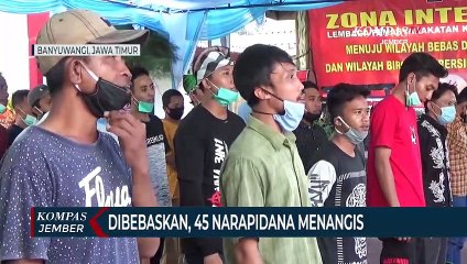 Dibebaskan, 45 Narapidana Menangis dan Sujud Syukur