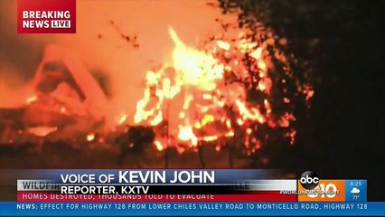 Des milliers de personnes ont fui leurs maisons cette nuit dans le nord de la Californie, ravagé par de multiples incendies qui progressent rapidement