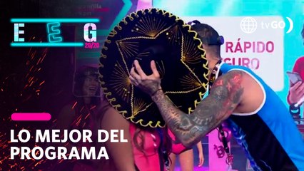 EEG 2020: Angie Arizaga y Jota Benz se dieron un tierno "beso" frente a las cámaras
