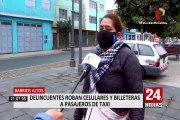 Barrios Altos: delincuentes roban celulares y billeteras a pasajeros de taxi