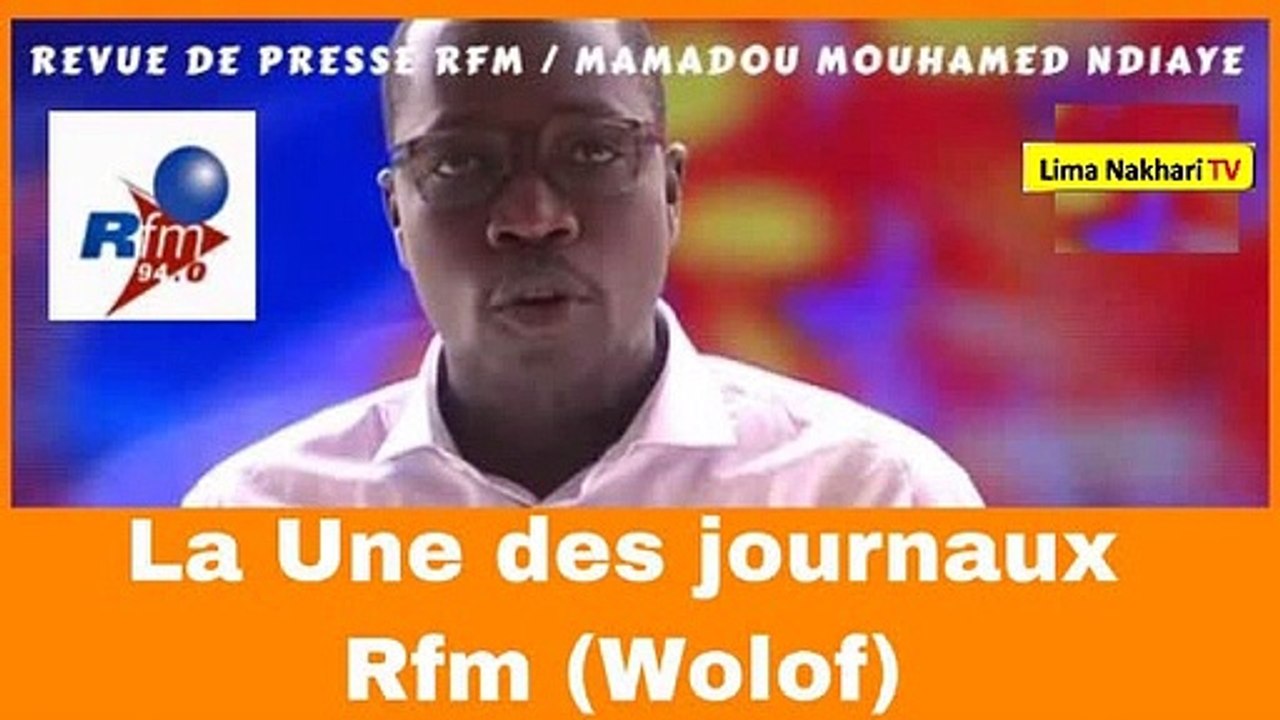La Une des journaux Rfm du Jeudi 20 Août 2020 en (Wolof)