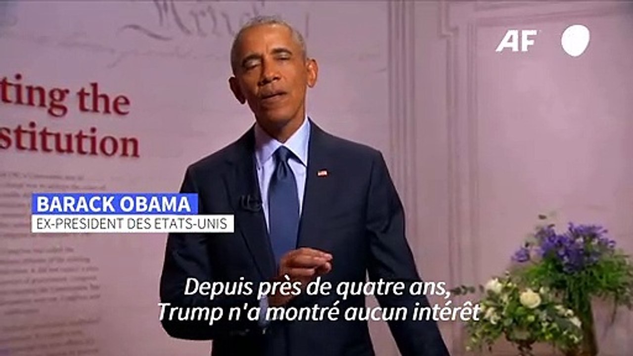 Convention démocrate: Obama dénonce l'administration Trump