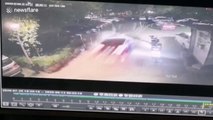 Out-of-control Tesla smashes through parking barrier in China