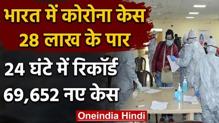 Coronavirus India : देश में 28 लाख के पार मामले,24 घंटें में रिकॉर्ड 69 हजार नए केस | वनइंडिया हिंदी