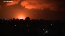 فيديو.. إسرائيل تقصف غزة رداً على إطلاق بالونات حارقة