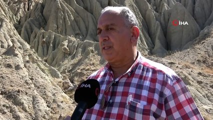 Doğal oluşumuyla dikkat çeken manzara böyle görüntülendi